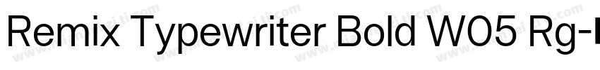 Remix Typewriter Bold W05 Rg字体转换